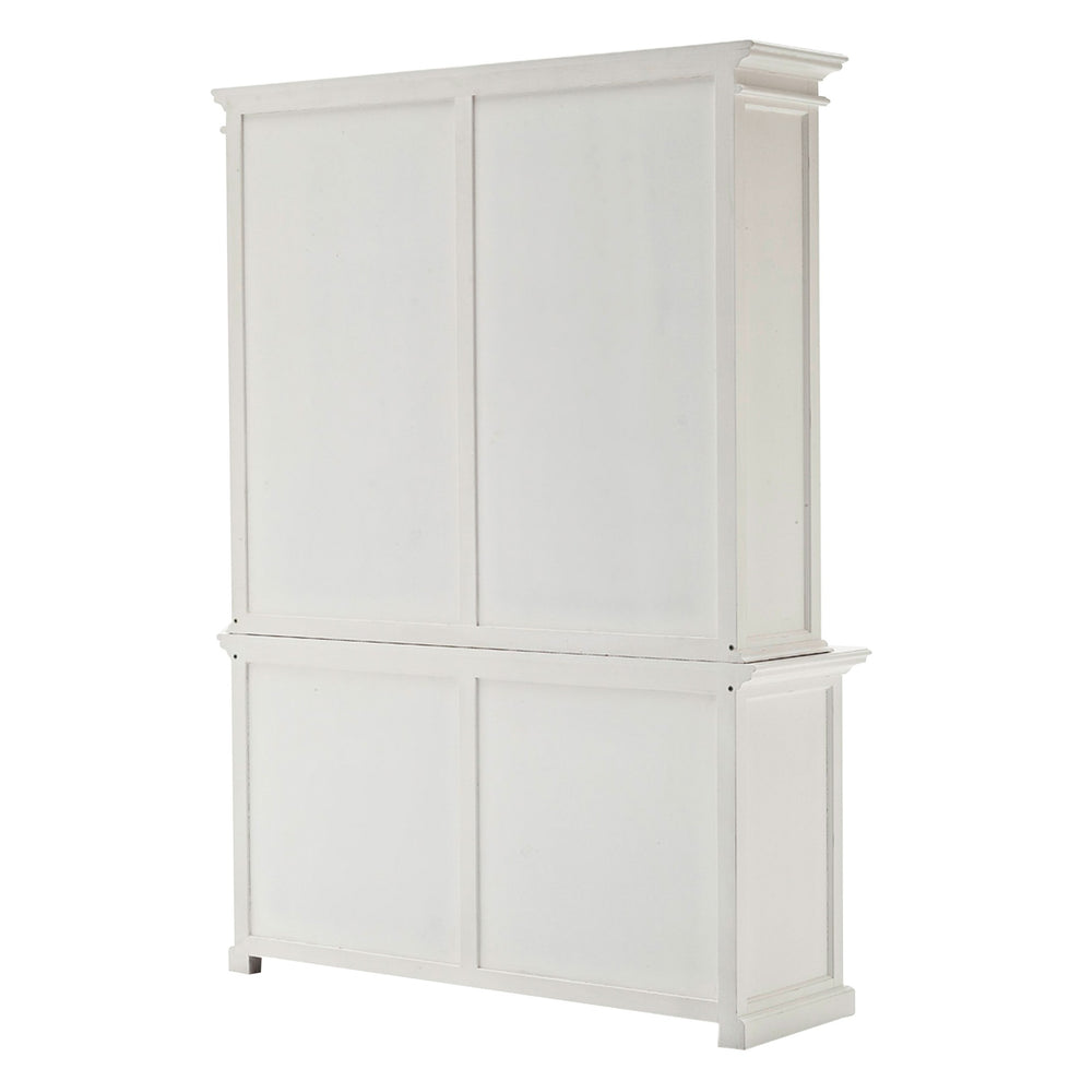 Classic White Hutch Bookcase Unit By Homeroots | Bookcases | Modishstore - 6