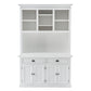 Classic White Buffet Hutch Unit with 2 Adjustable Shelves By Homeroots | Bookcases | Modishstore
