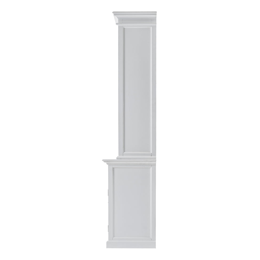 Classic White Buffet Hutch Unit with 2 Adjustable Shelves By Homeroots | Bookcases | Modishstore - 4