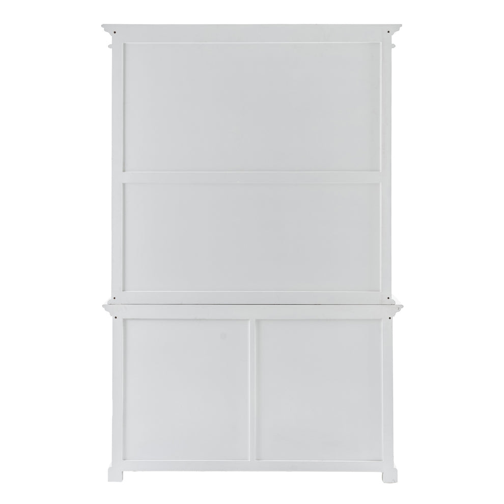Classic White Buffet Hutch Unit with 2 Adjustable Shelves By Homeroots | Bookcases | Modishstore - 6