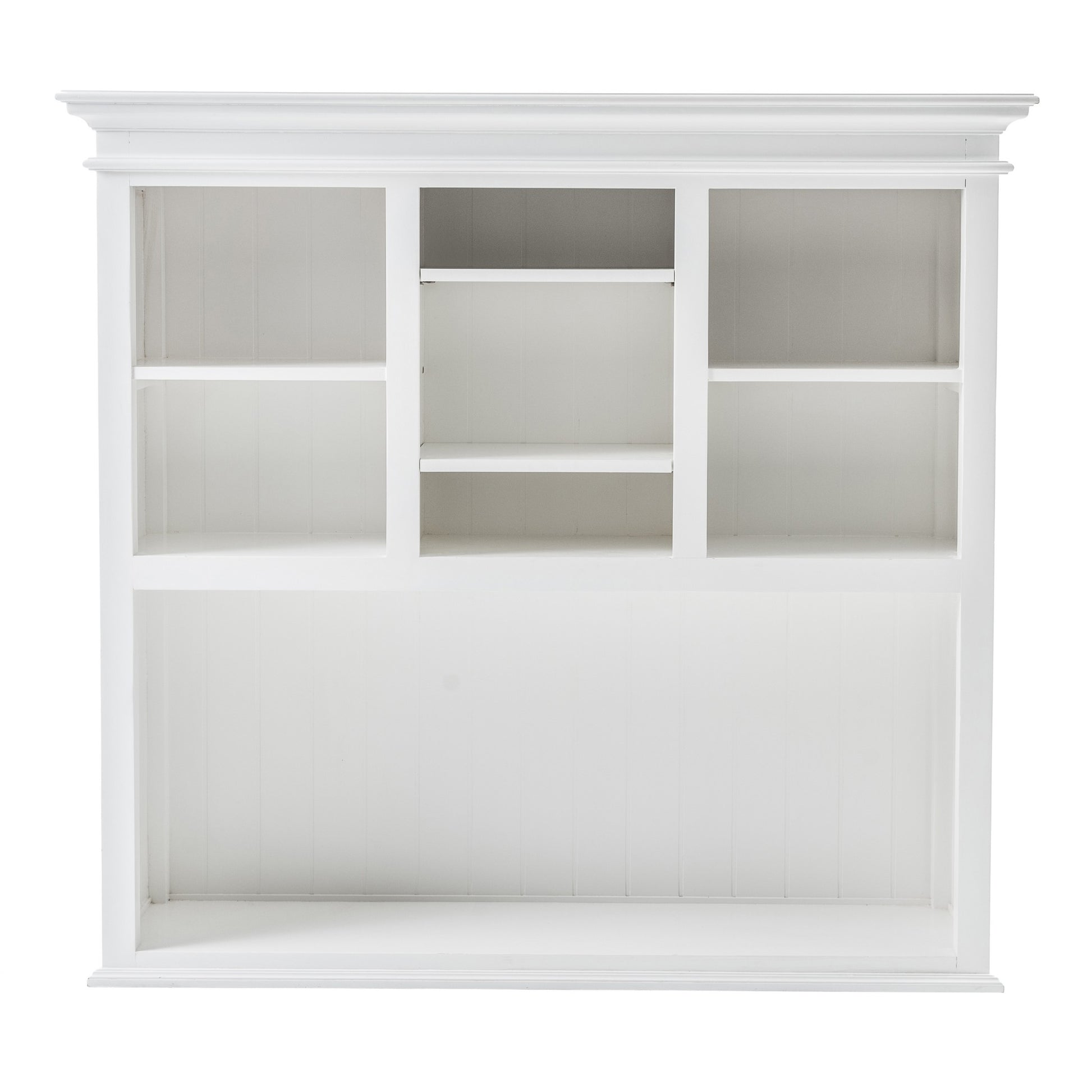 Classic White Buffet Hutch Unit with 2 Adjustable Shelves By Homeroots | Bookcases | Modishstore - 7
