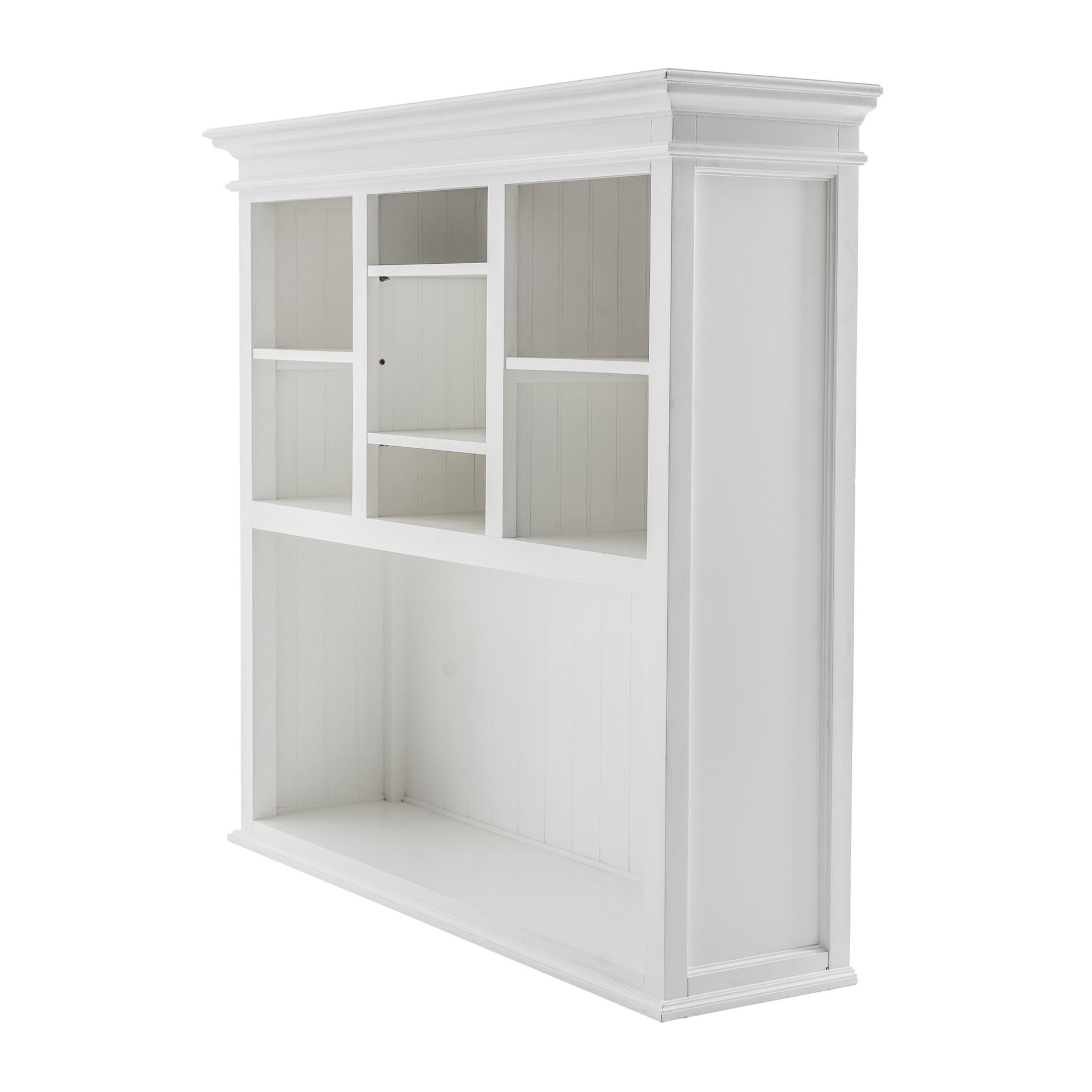 Classic White Buffet Hutch Unit with 2 Adjustable Shelves By Homeroots | Bookcases | Modishstore - 8