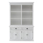 Classic White Buffet Hutch Unit with 2 Adjustable Shelves By Homeroots | Bookcases | Modishstore - 10