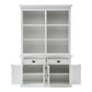 Classic White Buffet Hutch Unit with 2 Adjustable Shelves By Homeroots | Bookcases | Modishstore - 11