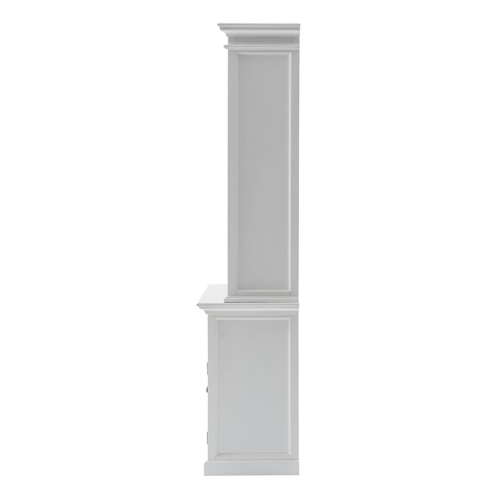 Classic White Buffet Hutch Unit with 2 Adjustable Shelves By Homeroots | Bookcases | Modishstore - 13