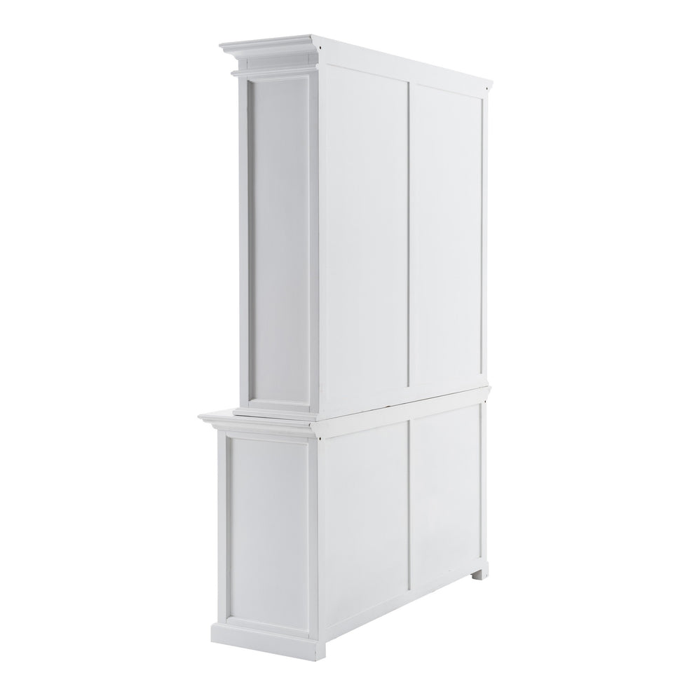 Classic White Buffet Hutch Unit with 2 Adjustable Shelves By Homeroots | Bookcases | Modishstore - 14