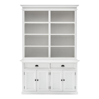 Classic White Buffet Hutch Unit with 2 Adjustable Shelves By Homeroots | Bookcases | Modishstore - 19