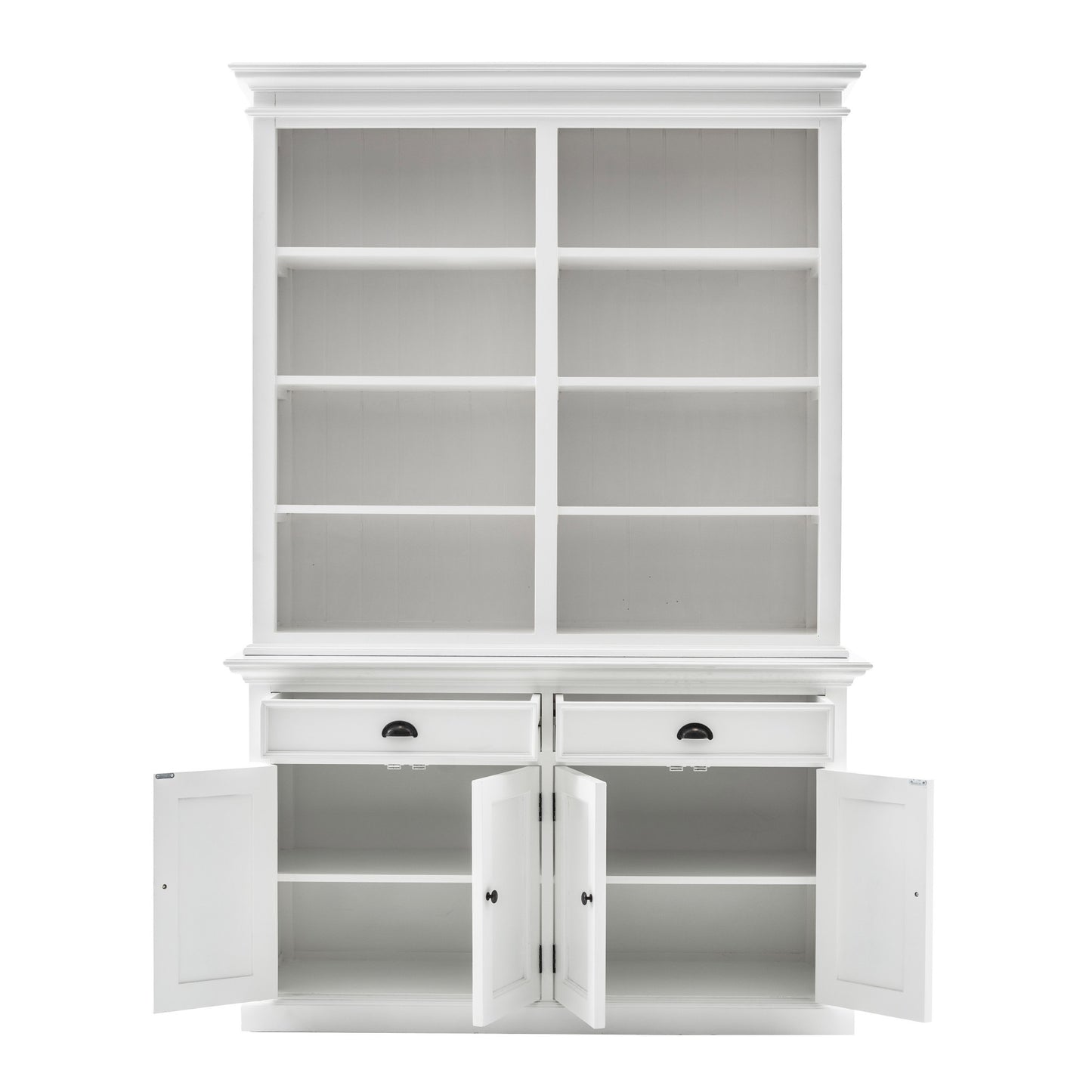 Classic White Buffet Hutch Unit with 2 Adjustable Shelves By Homeroots | Bookcases | Modishstore - 20
