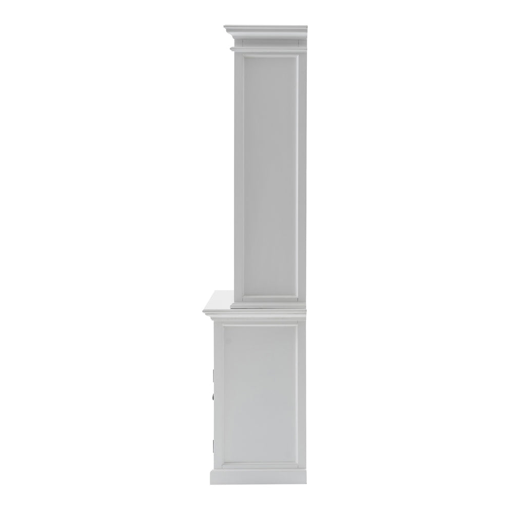 Classic White Buffet Hutch Unit with 2 Adjustable Shelves By Homeroots | Bookcases | Modishstore - 22