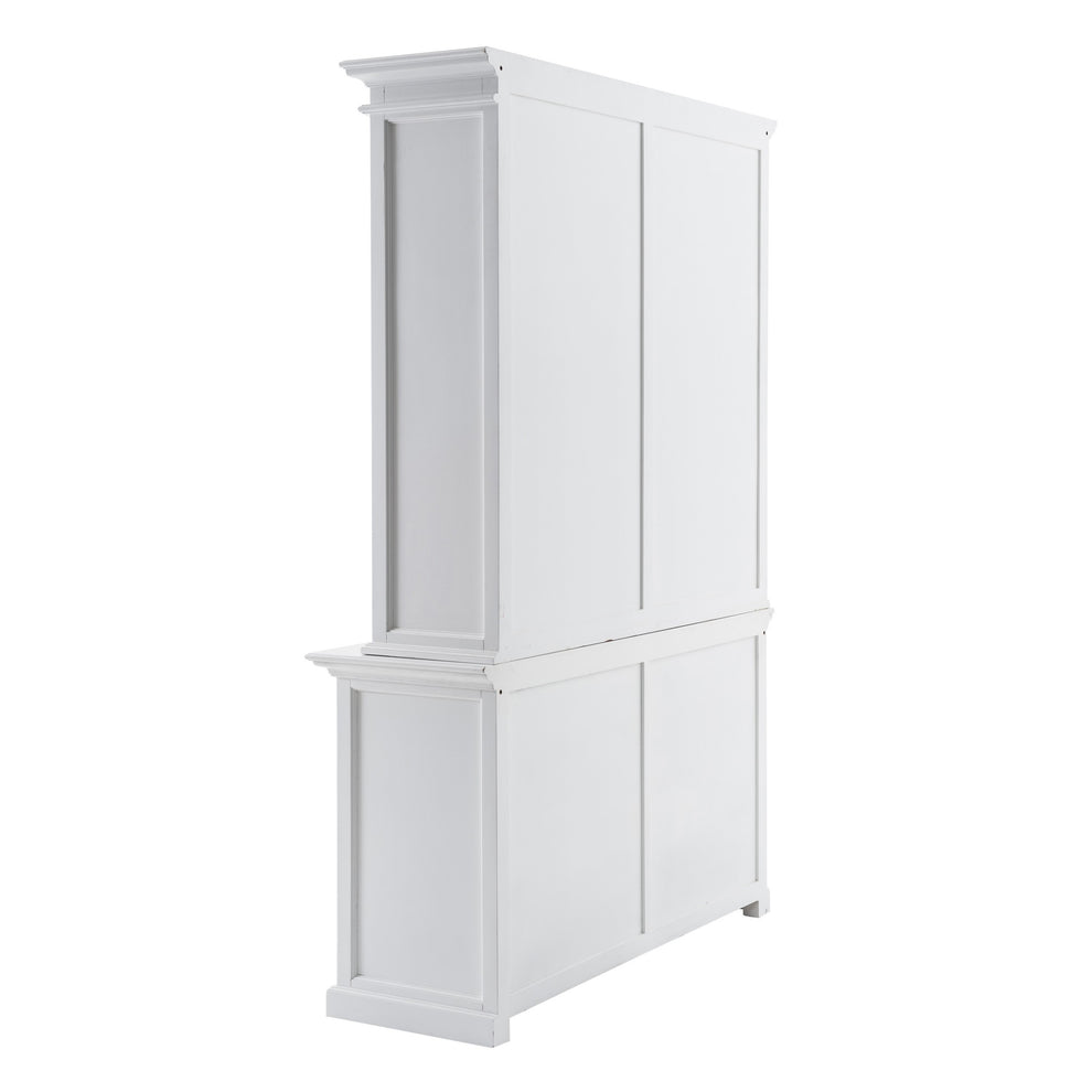 Classic White Buffet Hutch Unit with 2 Adjustable Shelves By Homeroots | Bookcases | Modishstore - 23