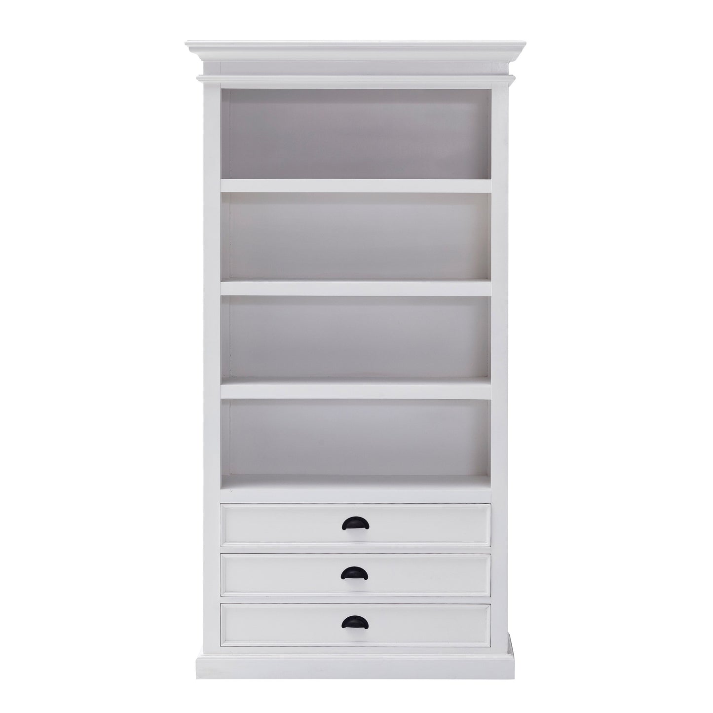 Classic White Bookcase By Homeroots | Bookcases | Modishstore - 2