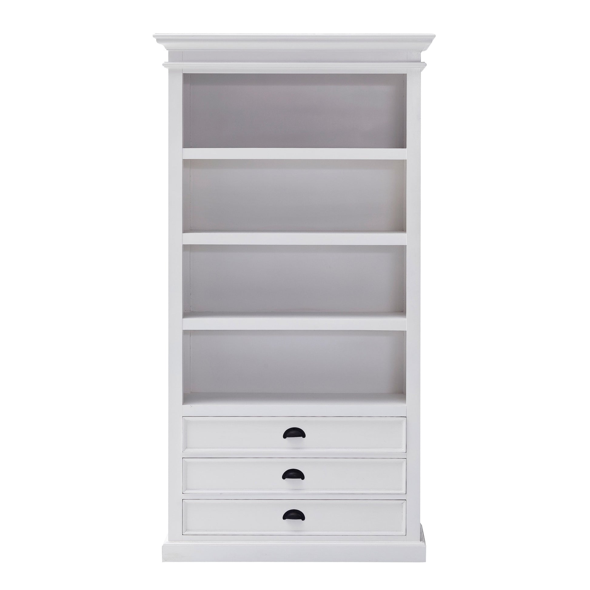 Classic White Bookcase By Homeroots | Bookcases | Modishstore - 2