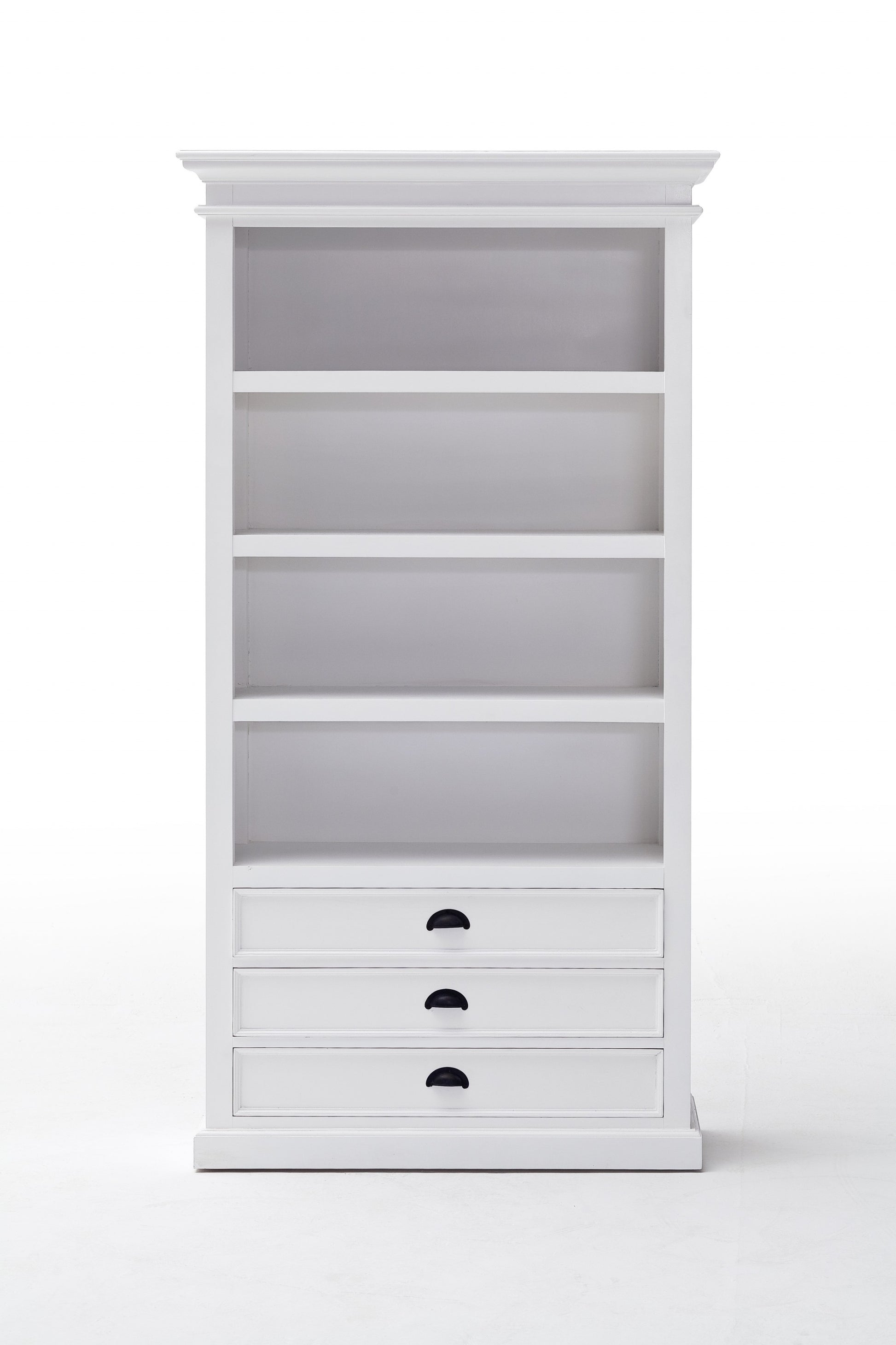 Classic White Bookcase By Homeroots | Bookcases | Modishstore - 9