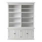 Classic White Double Bay Hutch Unit By Homeroots | Bookcases | Modishstore