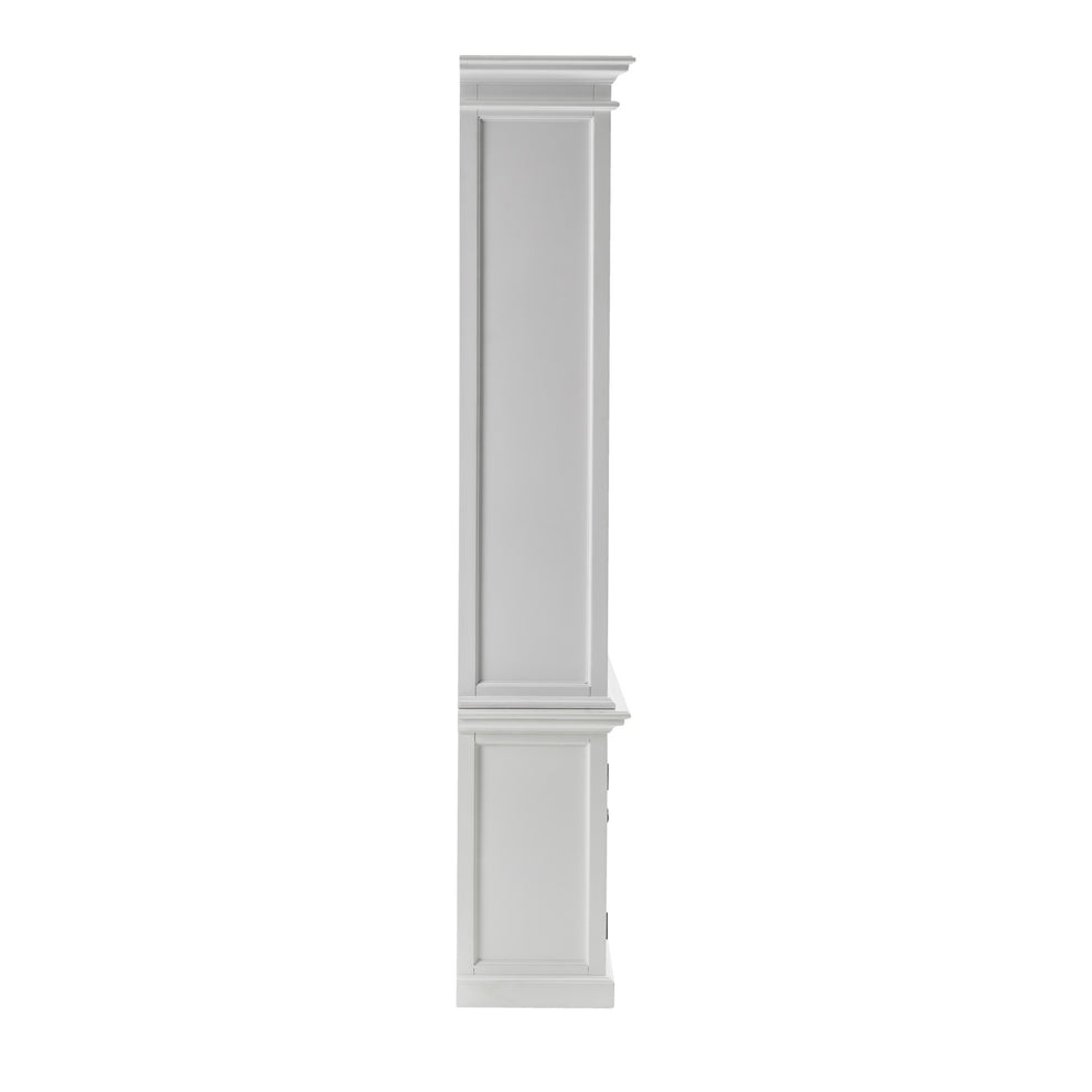 Classic White Double Bay Hutch Unit By Homeroots | Bookcases | Modishstore - 4