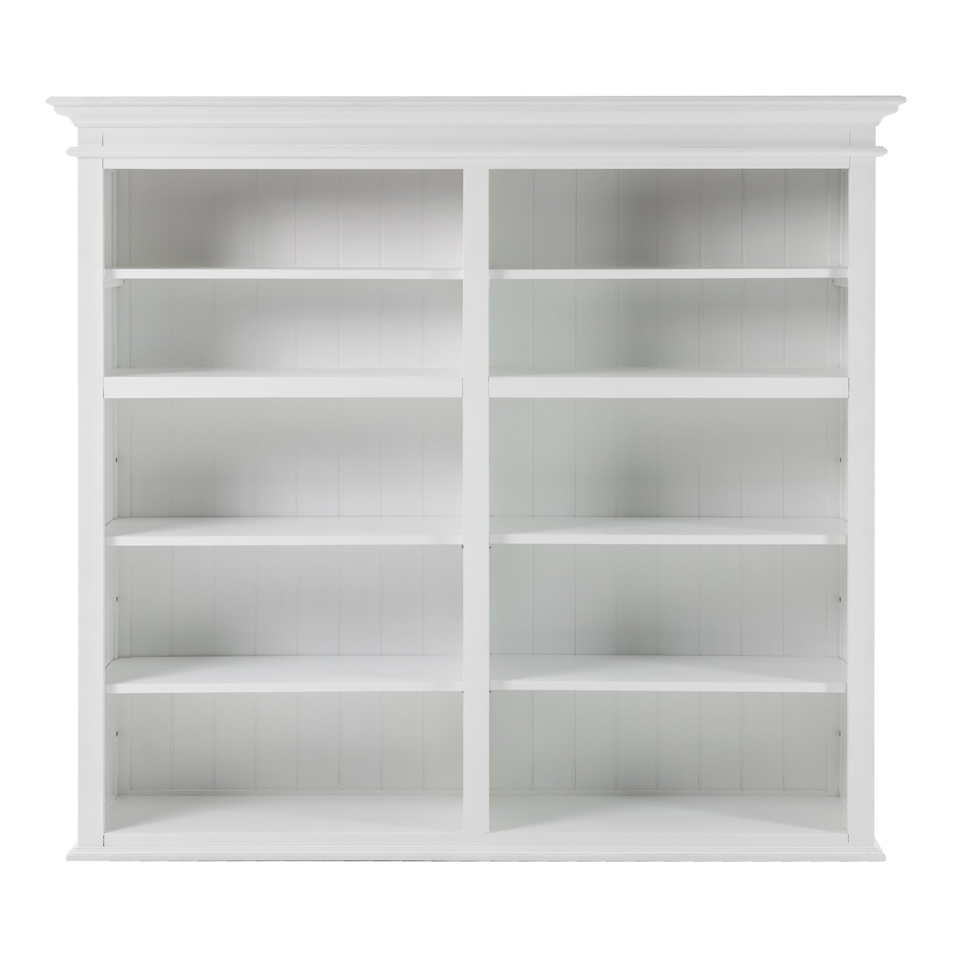 Classic White Double Bay Hutch Unit By Homeroots | Bookcases | Modishstore - 6