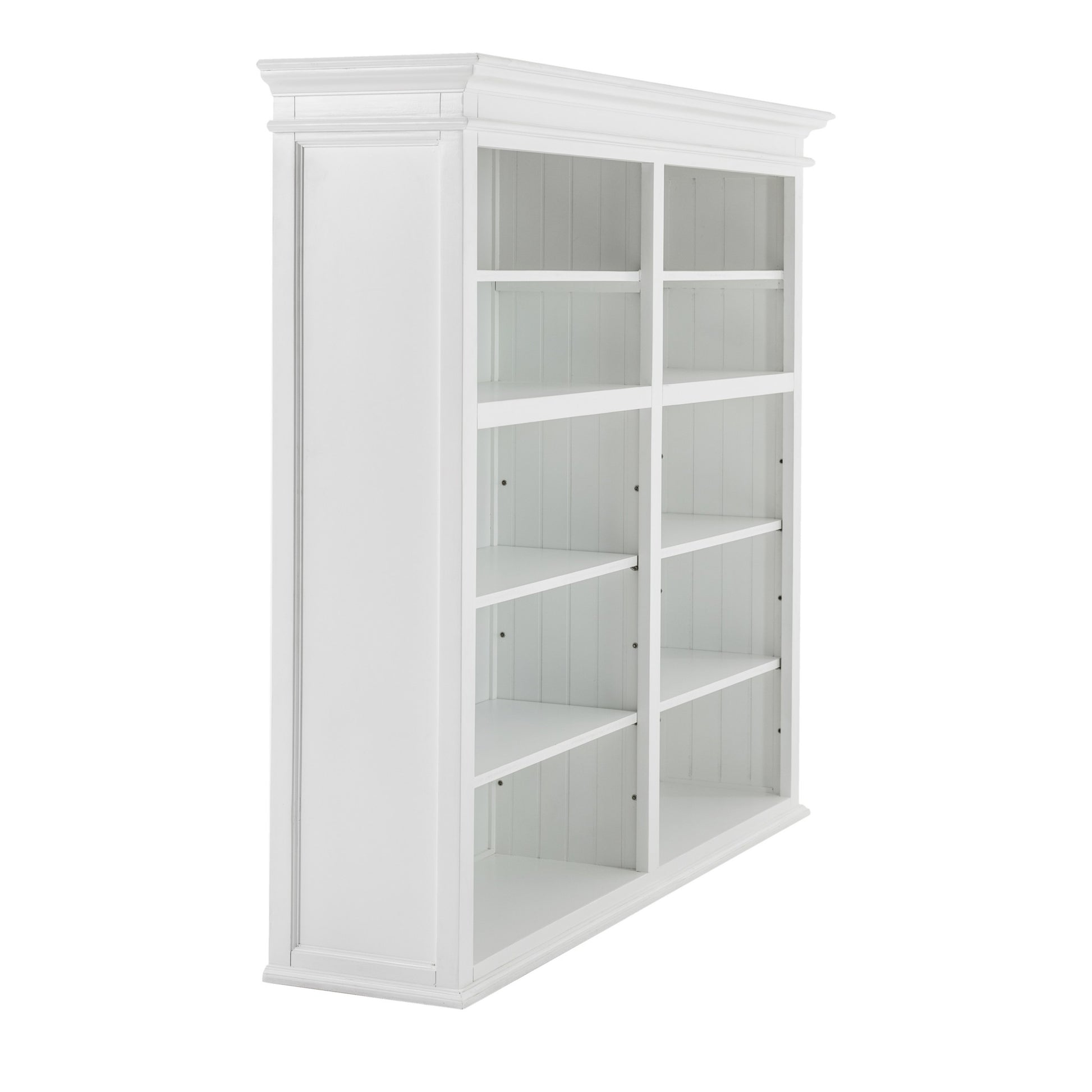 Classic White Double Bay Hutch Unit By Homeroots | Bookcases | Modishstore - 7
