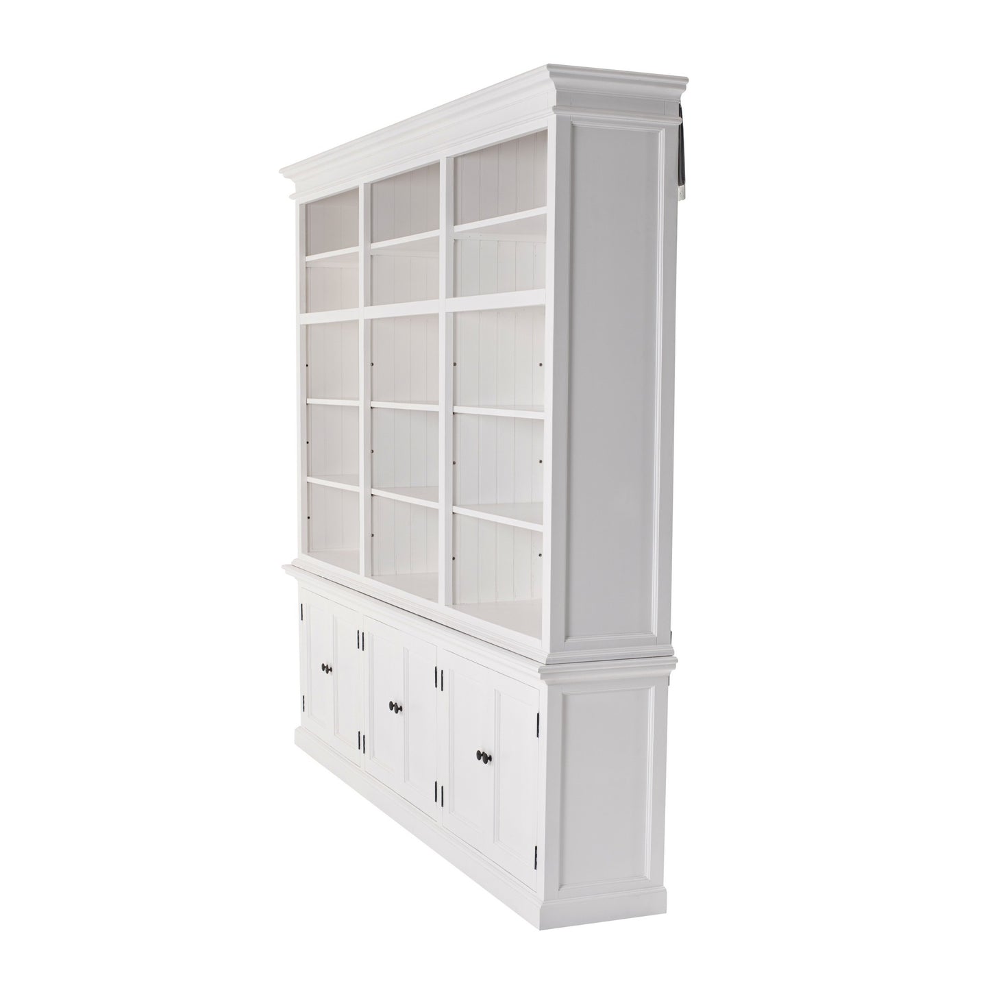 Classic White Triple-Bay Hutch Unit By Homeroots | Bookcases | Modishstore - 2