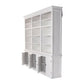 Classic White Triple-Bay Hutch Unit By Homeroots | Bookcases | Modishstore - 3