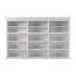 Classic White Triple-Bay Hutch Unit By Homeroots | Bookcases | Modishstore - 6