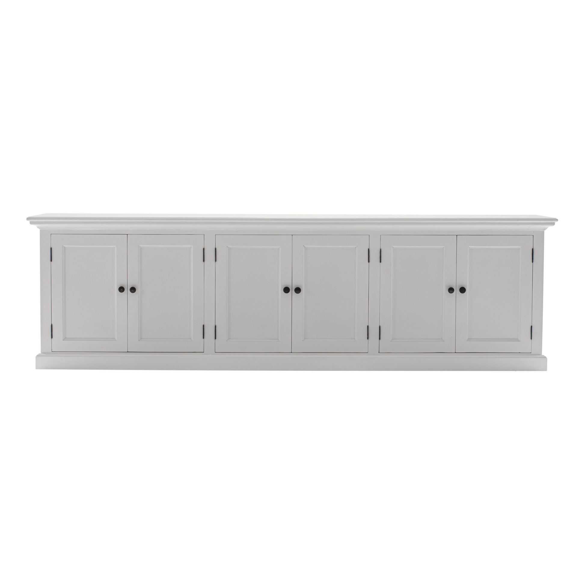 Classic White Triple-Bay Hutch Unit By Homeroots | Bookcases | Modishstore - 9