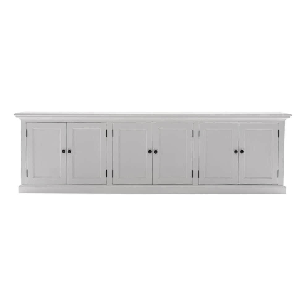Classic White Triple-Bay Hutch Unit By Homeroots | Bookcases | Modishstore - 9