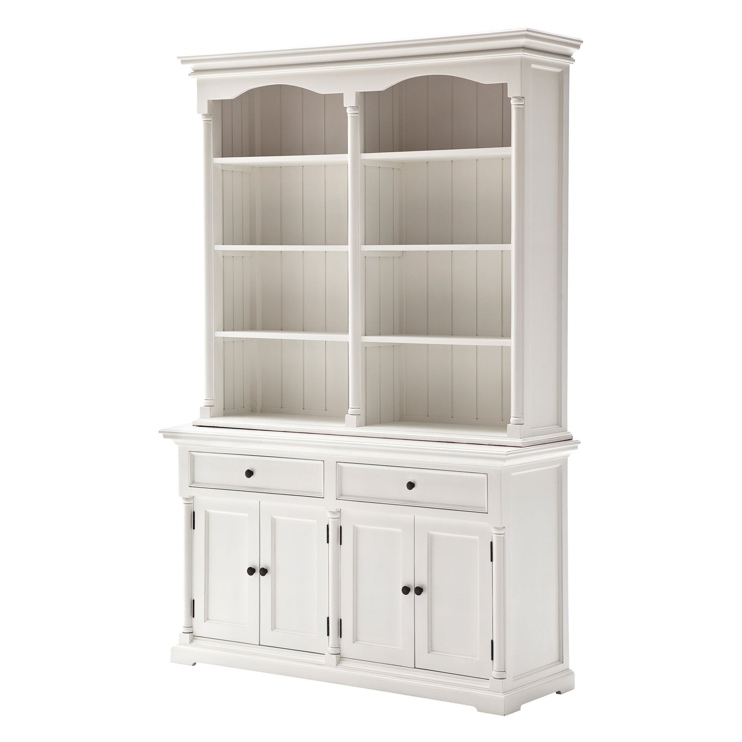 Classic White Hutch Cabinet By Homeroots | Bookcases | Modishstore - 2