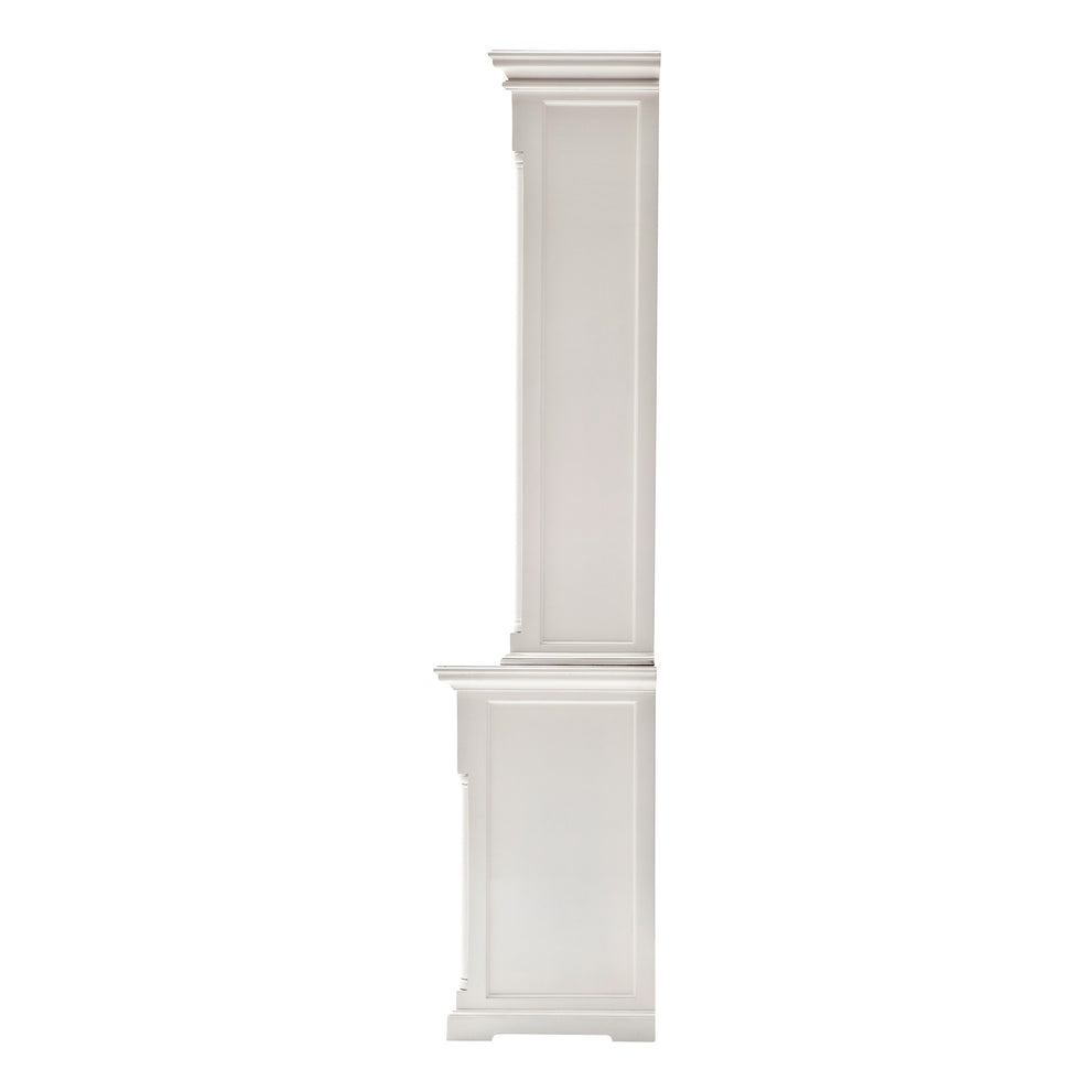 Classic White Hutch Cabinet By Homeroots | Bookcases | Modishstore - 4