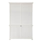 Classic White Hutch Cabinet By Homeroots | Bookcases | Modishstore - 5