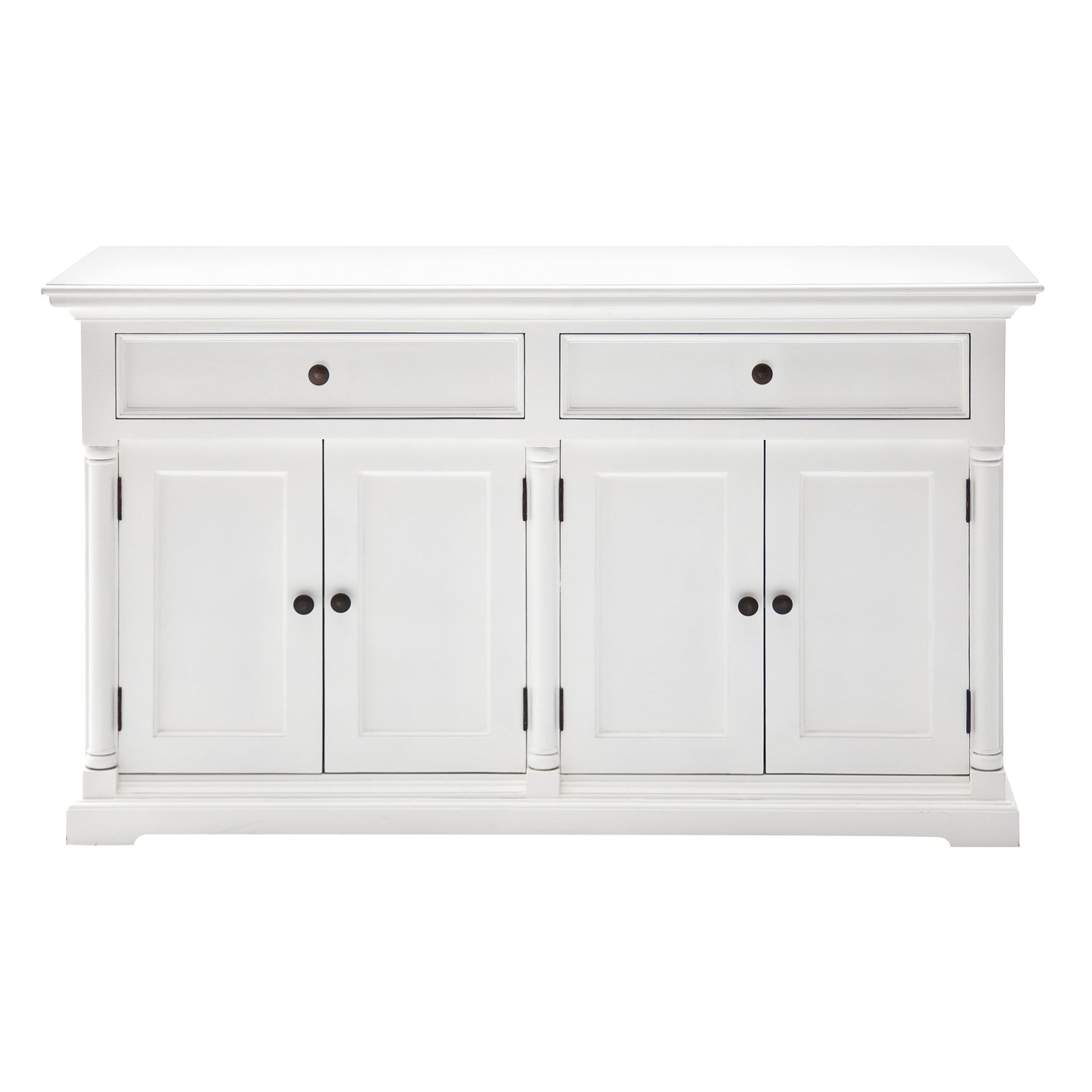 Classic White Hutch Cabinet By Homeroots | Bookcases | Modishstore - 6