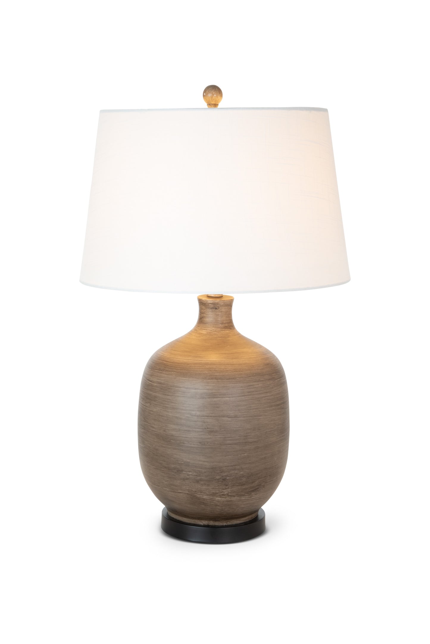 Set of 2 Brown Transitional Table Lamps By Homeroots | Table Lamps | Modishstore - 4