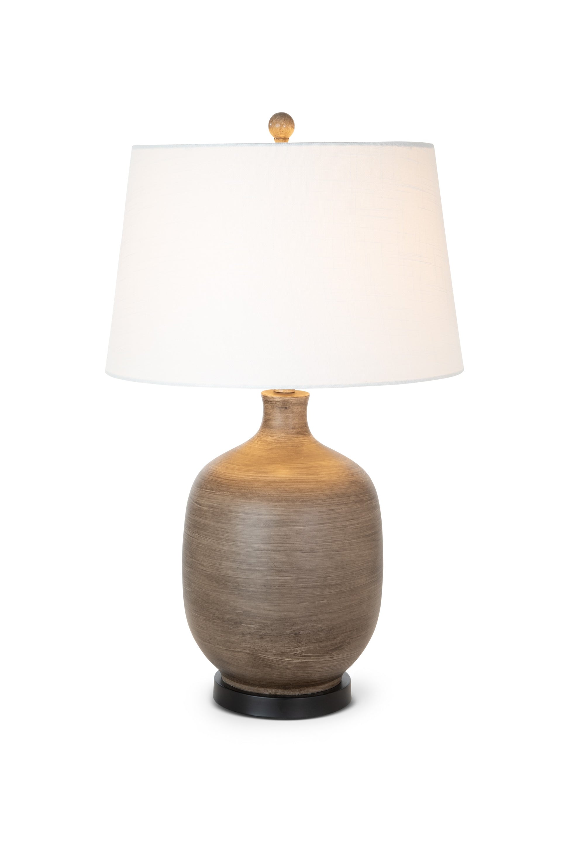 Set of 2 Brown Transitional Table Lamps By Homeroots | Table Lamps | Modishstore - 4
