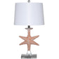 Set of 2 Orange Coastal Starfish Table Lamps By Homeroots | Table Lamps | Modishstore