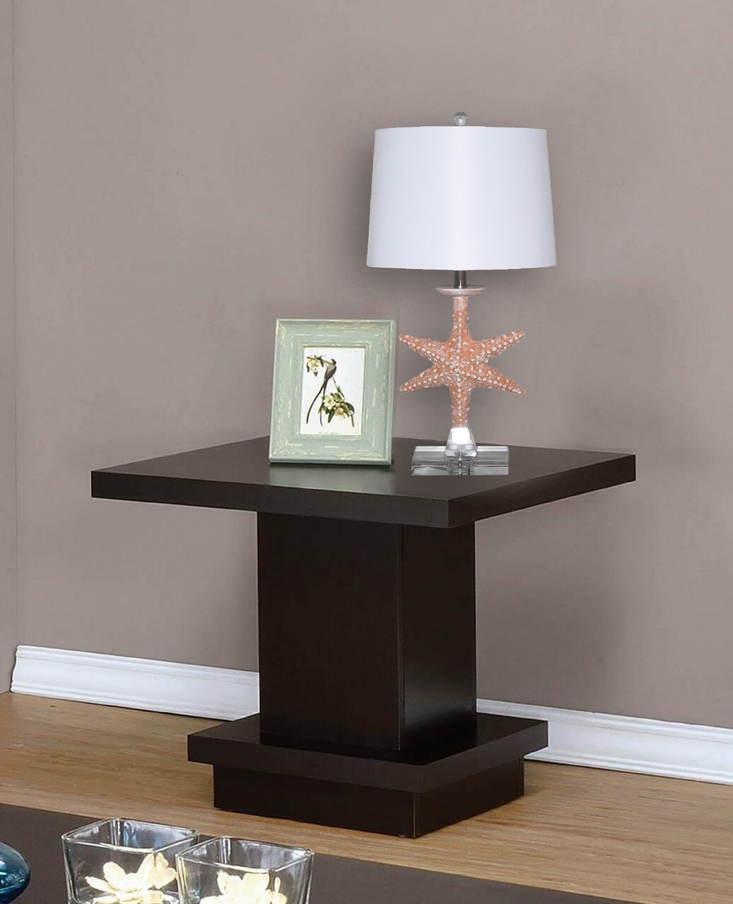 Set of 2 Orange Coastal Starfish Table Lamps By Homeroots | Table Lamps | Modishstore - 3