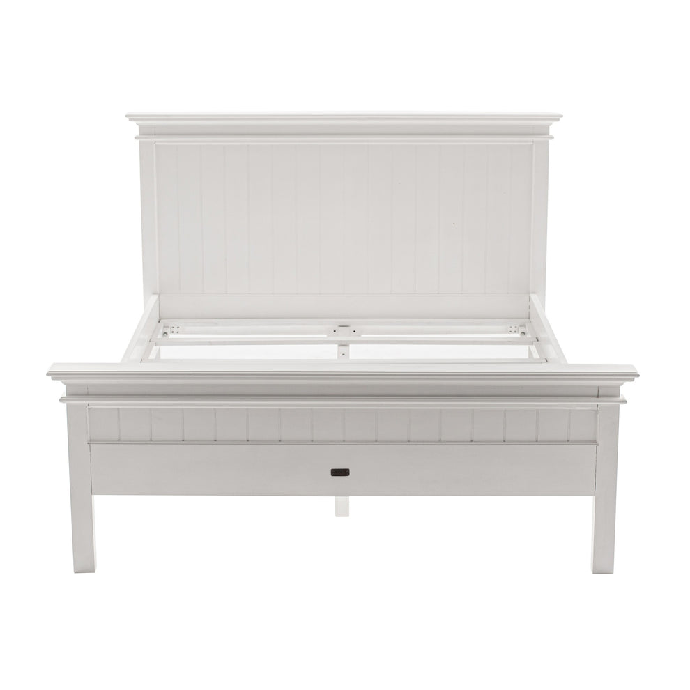 Classic White Panel Queen Size Bed By Homeroots | Beds | Modishstore - 2