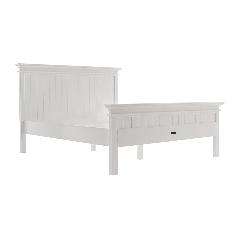 Classic White Panel Queen Size Bed By Homeroots | Beds | Modishstore - 3