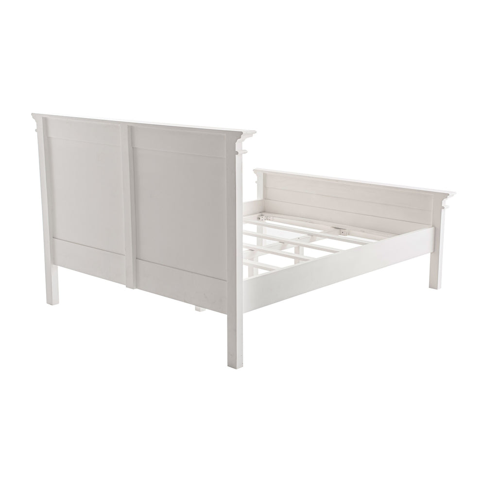 Classic White Panel Queen Size Bed By Homeroots | Beds | Modishstore - 5