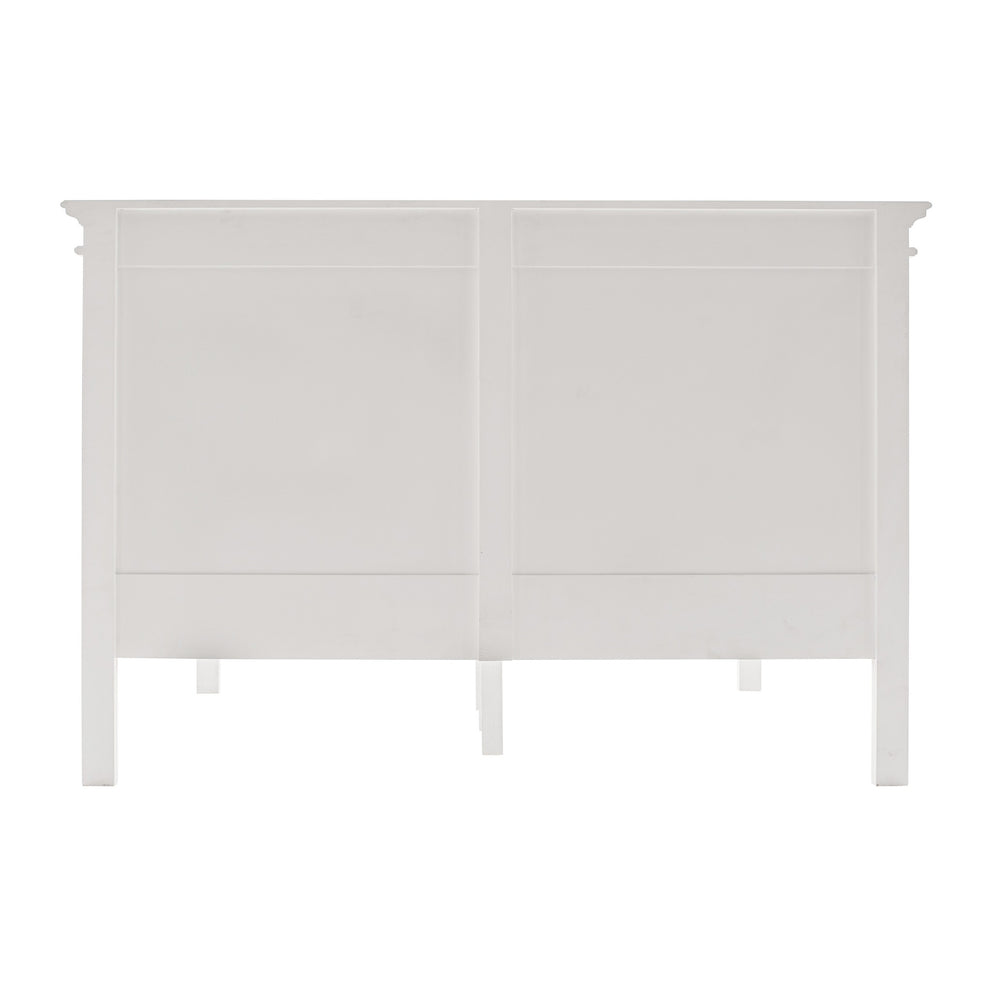 Classic White Panel Queen Size Bed By Homeroots | Beds | Modishstore - 6
