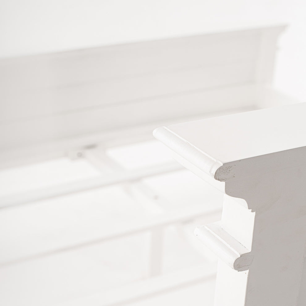 Classic White Panel Queen Size Bed By Homeroots | Beds | Modishstore - 8