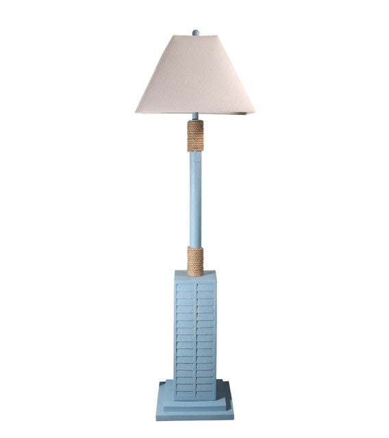 Creamy White and Nautical Rope Floor Lamp | Floor Lamps | Modishstore - 2