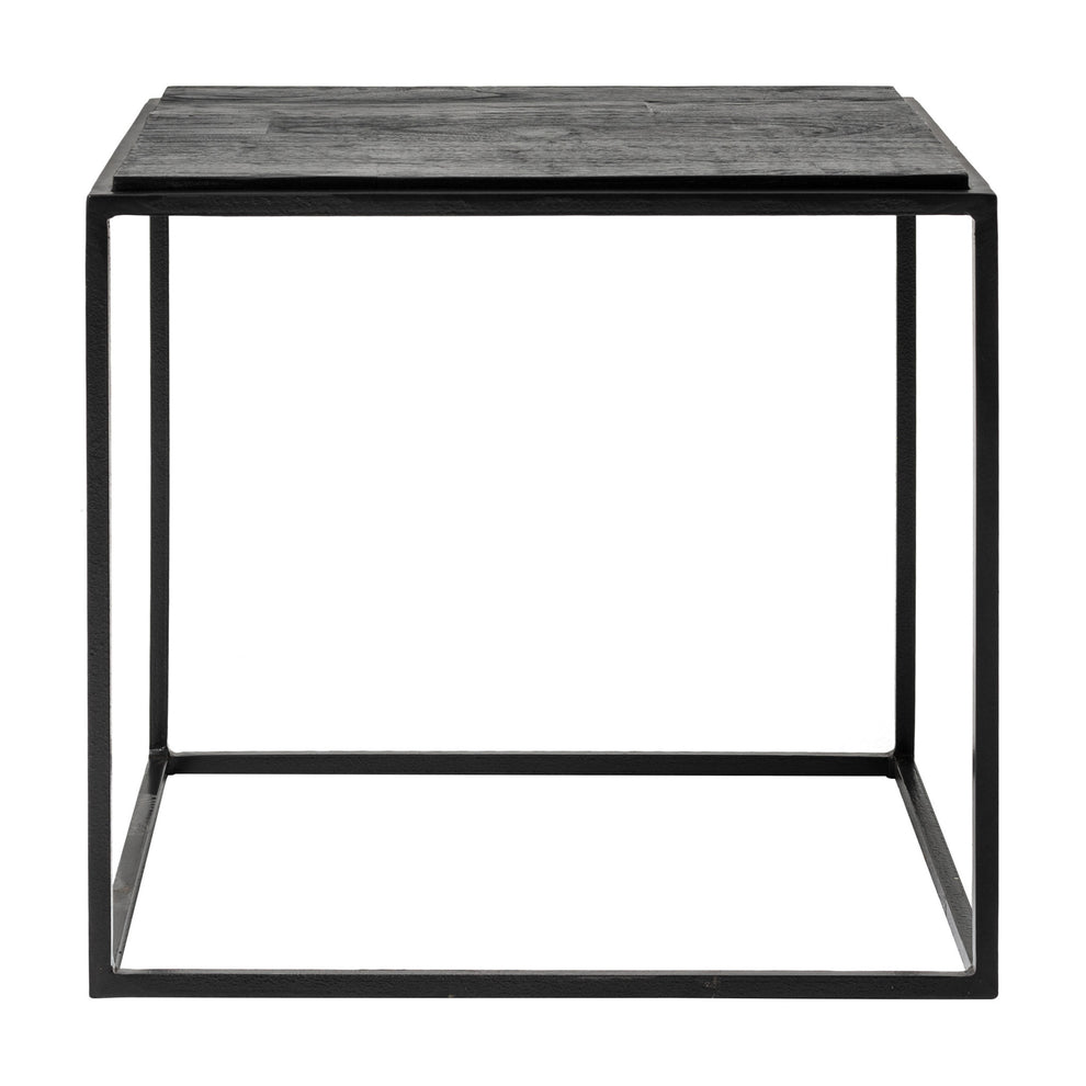 Set of Three Black and Brown Reclaimed Wood And Iron Nested Coffee Tables By Homeroots | Coffee Tables | Modishstore - 8