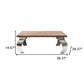 39" Steel And Reclaimed Wood Contemporary Square Coffee Table By Homeroots | Coffee Tables | Modishstore - 8