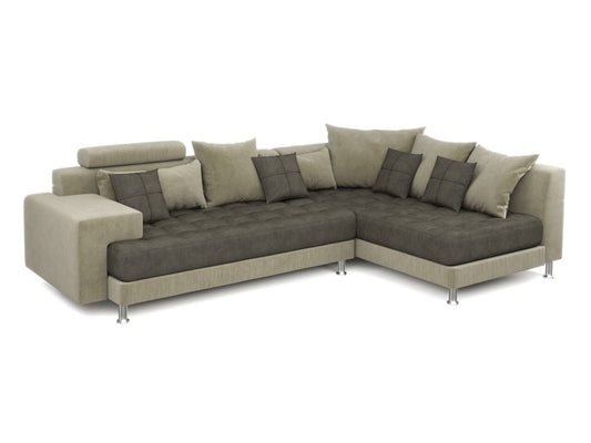 Hercules Gray Microfiber Two Piece Left Arm Sectional Sofa By Homeroots | Sectional | Modishstore