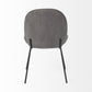 Black And Gray Flaired Seat Fabric Dining Chair By Homeroots | Dining Chairs | Modishstore - 4