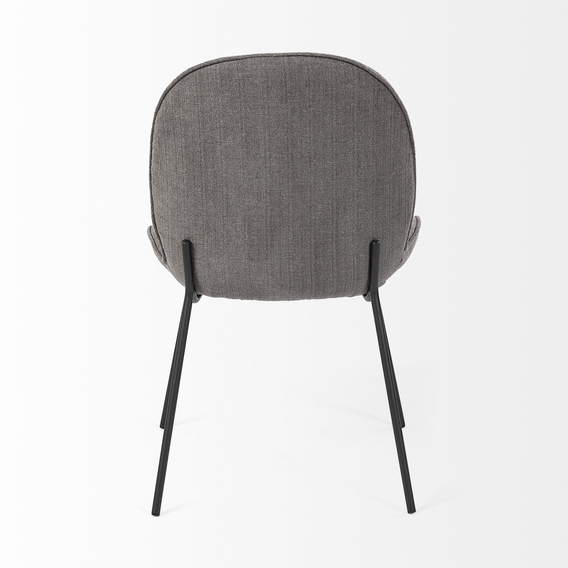 Black And Gray Flaired Seat Fabric Dining Chair By Homeroots | Dining Chairs | Modishstore - 4