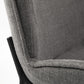 Black And Gray Flaired Seat Fabric Dining Chair By Homeroots | Dining Chairs | Modishstore - 8