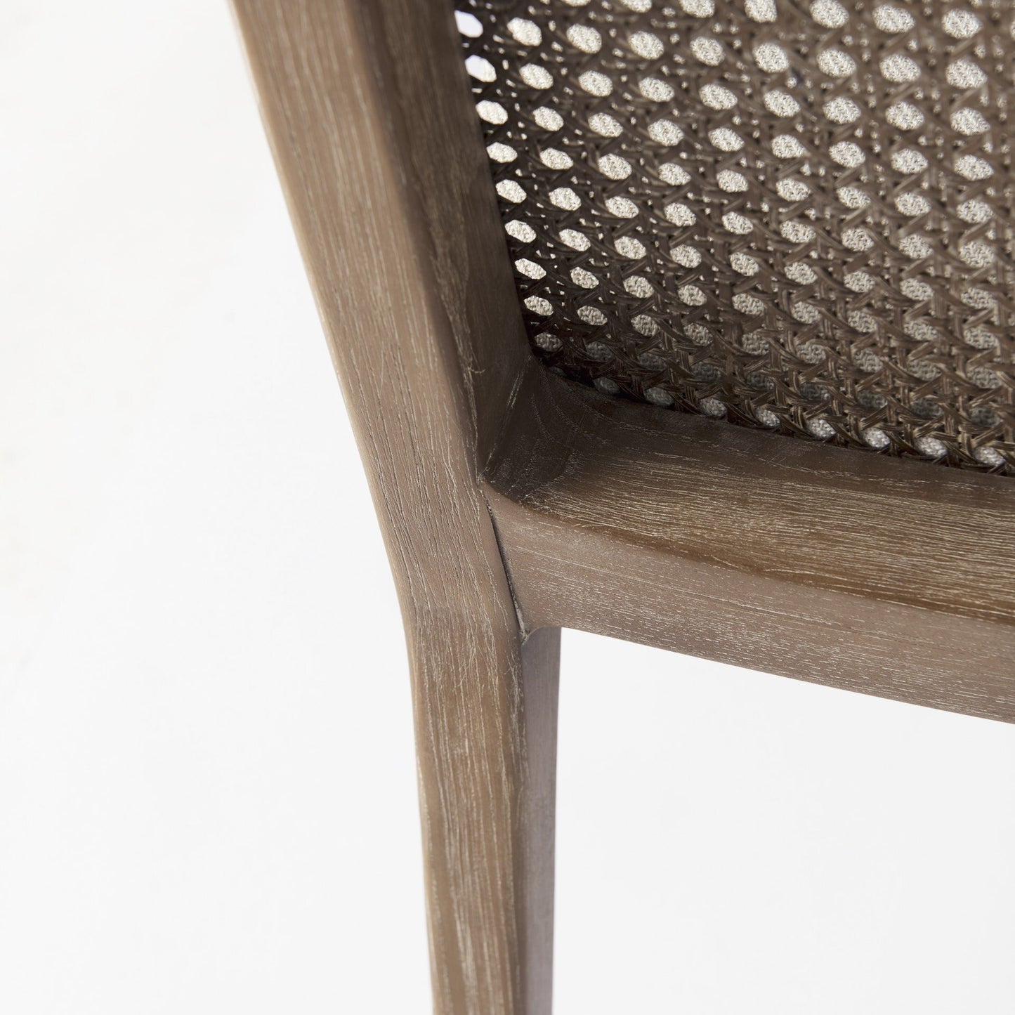 Light Natural And Cream Uholstery And Cane Armless Dining Chair By Homeroots | Dining Chairs | Modishstore - 9