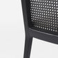 Black And Cream Uholstery And Cane Armless Dining Chair By Homeroots | Dining Chairs | Modishstore - 9
