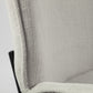 Black And White Flaired Seat Fabric Dining Chair By Homeroots | Dining Chairs | Modishstore - 8