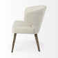 Ivory And Brown Mid Century Wingback Dining Chair By Homeroots | Dining Chairs | Modishstore - 3